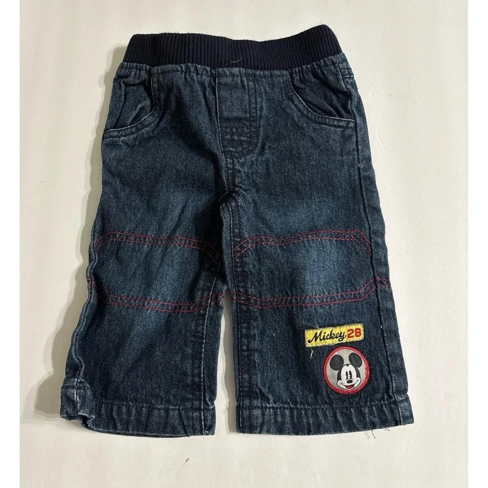 Disney Mickey Mouse Denim Jeans (Sz. 12M)